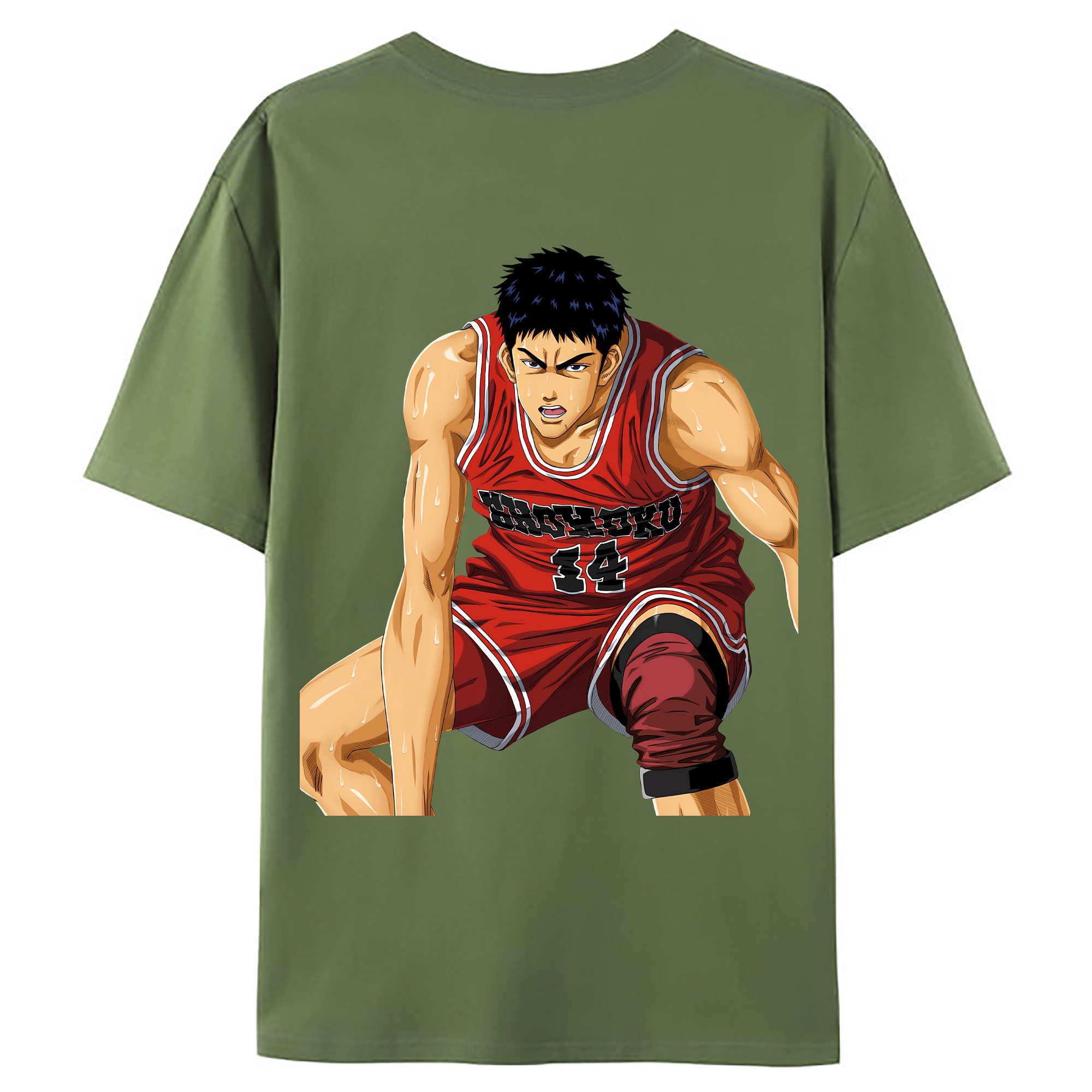 （画像用） SLAM DUNK／スラムダンク 綿100％ メンズ半袖Tシャツ（バックプリント） 通気性